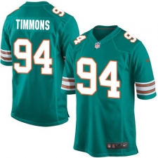 Men's Nike Miami Dolphins #94 Lawrence Timmons Game Aqua Green Alternate NFL Jersey