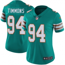 Women's Nike Miami Dolphins #94 Lawrence Timmons Aqua Green Alternate Vapor Untouchable Limited Player NFL Jersey