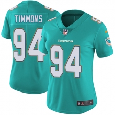 Women's Nike Miami Dolphins #94 Lawrence Timmons Elite Aqua Green Team Color NFL Jersey