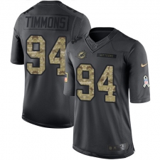 Youth Nike Miami Dolphins #94 Lawrence Timmons Limited Black 2016 Salute to Service NFL Jersey