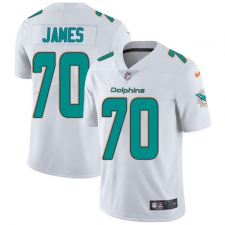 Youth Nike Miami Dolphins #70 Ja'Wuan James White Vapor Untouchable Limited Player NFL Jersey