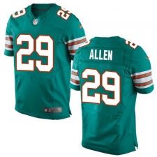 Men's Nike Miami Dolphins #29 Nate Allen Elite Aqua Green Alternate NFL Jersey