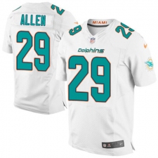 Men's Nike Miami Dolphins #29 Nate Allen Elite White NFL Jersey