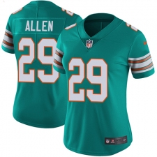 Women's Nike Miami Dolphins #29 Nate Allen Elite Aqua Green Alternate NFL Jersey