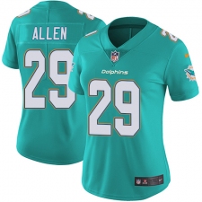 Women's Nike Miami Dolphins #29 Nate Allen Elite Aqua Green Team Color NFL Jersey