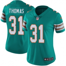 Women's Nike Miami Dolphins #31 Michael Thomas Aqua Green Alternate Vapor Untouchable Limited Player NFL Jersey