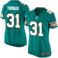Women's Nike Miami Dolphins #31 Michael Thomas Game Aqua Green Alternate NFL Jersey