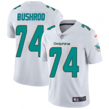 Men's Nike Miami Dolphins #74 Jermon Bushrod White Vapor Untouchable Limited Player NFL Jersey