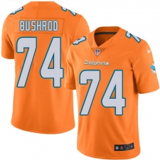 Youth Nike Miami Dolphins #74 Jermon Bushrod Limited Orange Rush Vapor Untouchable NFL Jersey