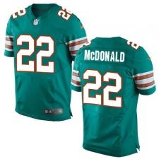 Men's Nike Miami Dolphins #22 T.J. McDonald Elite Aqua Green Alternate NFL Jersey