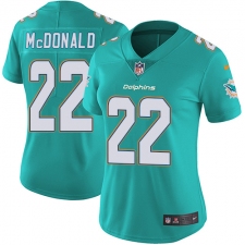 Women's Nike Miami Dolphins #22 T.J. McDonald Elite Aqua Green Team Color NFL Jersey