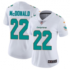 Women's Nike Miami Dolphins #22 T.J. McDonald Elite White NFL Jersey
