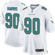 Men's Nike Miami Dolphins #90 Charles Harris Game White NFL Jersey