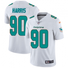 Men's Nike Miami Dolphins #90 Charles Harris White Vapor Untouchable Limited Player NFL Jersey
