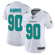 Women's Nike Miami Dolphins #90 Charles Harris Elite White NFL Jersey
