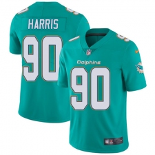 Youth Nike Miami Dolphins #90 Charles Harris Elite Aqua Green Team Color NFL Jersey