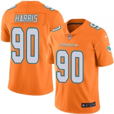 Youth Nike Miami Dolphins #90 Charles Harris Limited Orange Rush Vapor Untouchable NFL Jersey