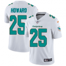 Men's Nike Miami Dolphins #25 Xavien Howard White Vapor Untouchable Limited Player NFL Jersey
