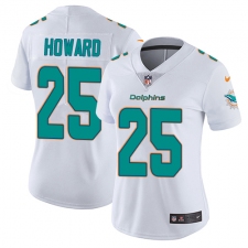 Women's Nike Miami Dolphins #25 Xavien Howard Elite White NFL Jersey