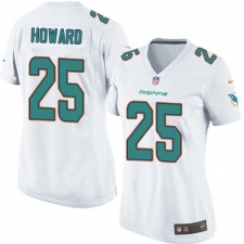 Women's Nike Miami Dolphins #25 Xavien Howard Game White NFL Jersey