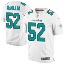 Men's Nike Miami Dolphins #52 Raekwon McMillan Elite White NFL Jersey