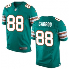 Men's Nike Miami Dolphins #88 Leonte Carroo Elite Aqua Green Alternate NFL Jersey