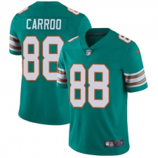 Youth Nike Miami Dolphins #88 Leonte Carroo Elite Aqua Green Alternate NFL Jersey