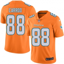 Youth Nike Miami Dolphins #88 Leonte Carroo Limited Orange Rush Vapor Untouchable NFL Jersey