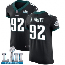Men's Nike Philadelphia Eagles #92 Reggie White Black Vapor Untouchable Elite Player Super Bowl LII NFL Jersey
