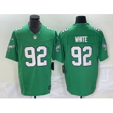 Men's Nike Philadelphia Eagles #92 Reggie White Green 2023 F.U.S.E. Vapor Limited Throwback Stitched Football Jersey