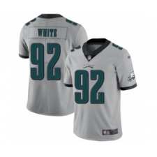 Youth Philadelphia Eagles #92 Reggie White Limited Silver Inverted Legend Football Jersey