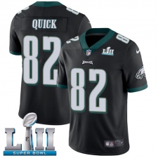 Men's Nike Philadelphia Eagles #82 Mike Quick Black Alternate Vapor Untouchable Limited Player Super Bowl LII NFL Jersey