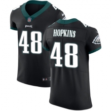 Men's Nike Philadelphia Eagles #48 Wes Hopkins Black Alternate Vapor Untouchable Elite Player NFL Jersey