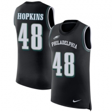 Men's Nike Philadelphia Eagles #48 Wes Hopkins Limited Black Rush Player Name & Number Tank Top NFL Jersey