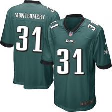 Men's Nike Philadelphia Eagles #31 Wilbert Montgomery Game Midnight Green Team Color NFL Jersey