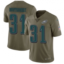 Youth Nike Philadelphia Eagles #31 Wilbert Montgomery Limited Olive 2017 Salute to Service NFL Jersey