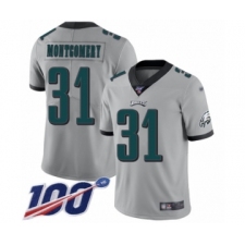 Youth Philadelphia Eagles #31 Wilbert Montgomery Limited Silver Inverted Legend 100th Season Football Jersey