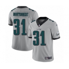 Youth Philadelphia Eagles #31 Wilbert Montgomery Limited Silver Inverted Legend Football Jersey