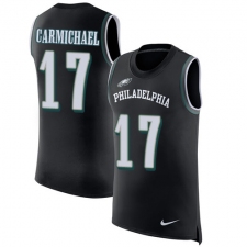 Men's Nike Philadelphia Eagles #17 Harold Carmichael Limited Black Rush Player Name & Number Tank Top NFL Jersey