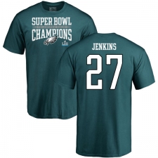 Nike Philadelphia Eagles #27 Malcolm Jenkins Green Super Bowl LII Champions T-Shirt