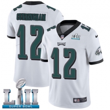 Youth Nike Philadelphia Eagles #12 Randall Cunningham White Vapor Untouchable Limited Player Super Bowl LII NFL Jersey