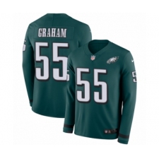 Men's Nike Philadelphia Eagles #55 Brandon Graham Limited Green Therma Long Sleeve NFL Jersey