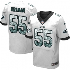 Men's Nike Philadelphia Eagles #55 Brandon Graham White Road Drift Fashion NFL Jersey