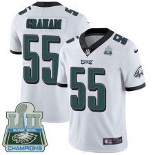 Men's Nike Philadelphia Eagles #55 Brandon Graham White Vapor Untouchable Limited Player Super Bowl LII Champions NFL Jersey