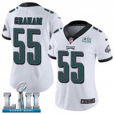 Women's Nike Philadelphia Eagles #55 Brandon Graham White Vapor Untouchable Limited Player Super Bowl LII NFL Jersey