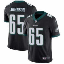 Men's Nike Philadelphia Eagles #65 Lane Johnson Black Alternate Vapor Untouchable Limited Player NFL Jersey