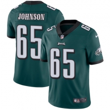 Youth Nike Philadelphia Eagles #65 Lane Johnson Midnight Green Team Color Vapor Untouchable Limited Player NFL Jersey