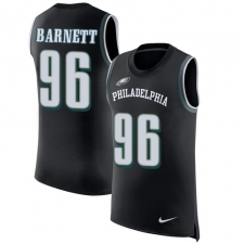 Men's Nike Philadelphia Eagles #96 Derek Barnett Limited Black Rush Player Name & Number Tank Top NFL Jersey