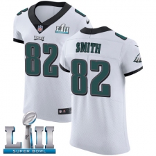 Men's Nike Philadelphia Eagles #82 Torrey Smith White Vapor Untouchable Elite Player Super Bowl LII NFL Jersey