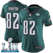 Women's Nike Philadelphia Eagles #82 Torrey Smith Midnight Green Team Color Vapor Untouchable Limited Player Super Bowl LII NFL Jersey